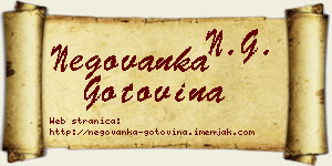 Negovanka Gotovina vizit kartica